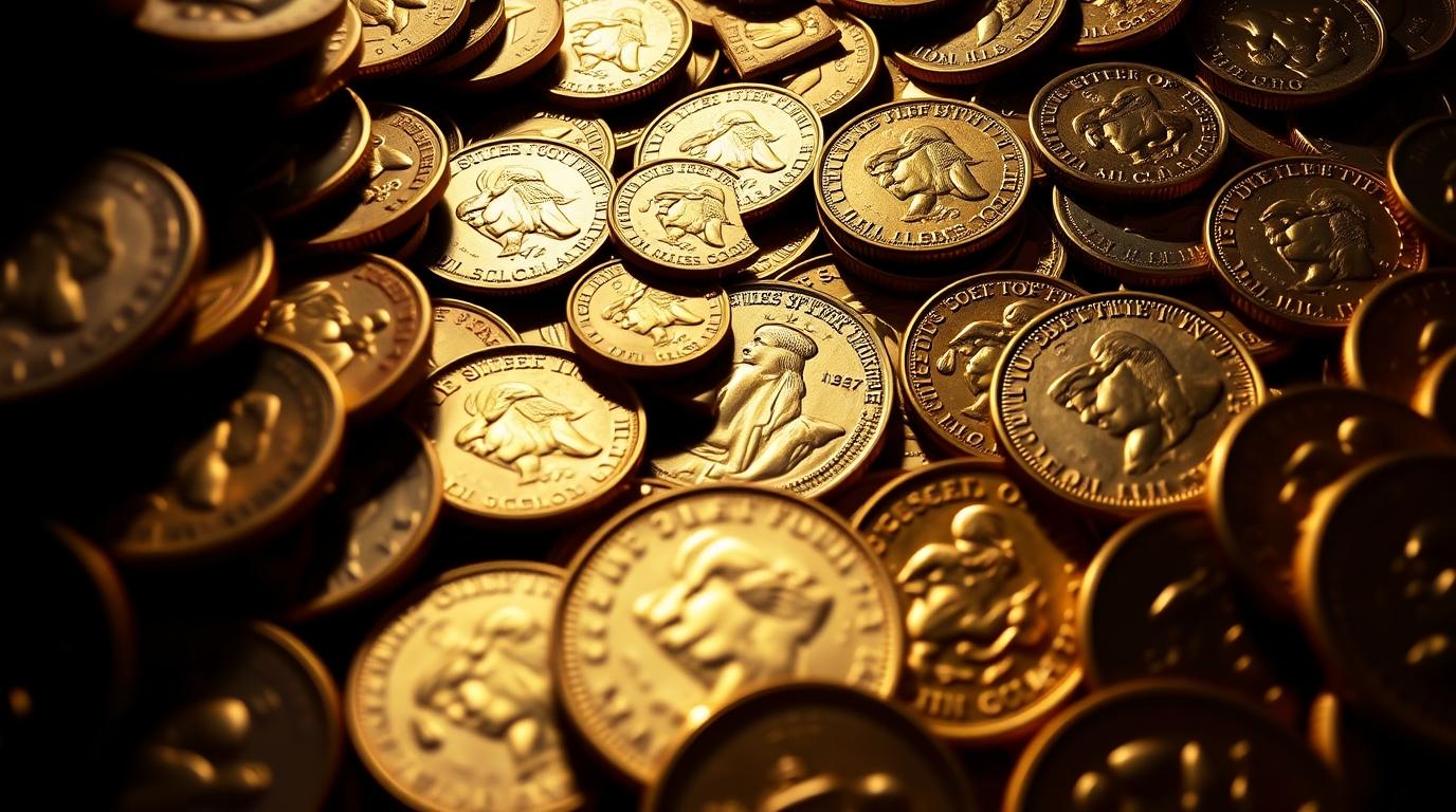 Gold bars background